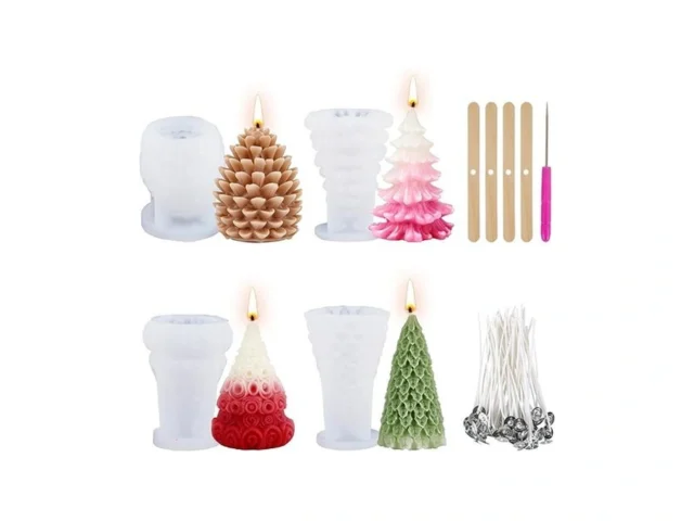 Lylin Silicone Candle Molds 3d Tree Pine Cone Shape… Code