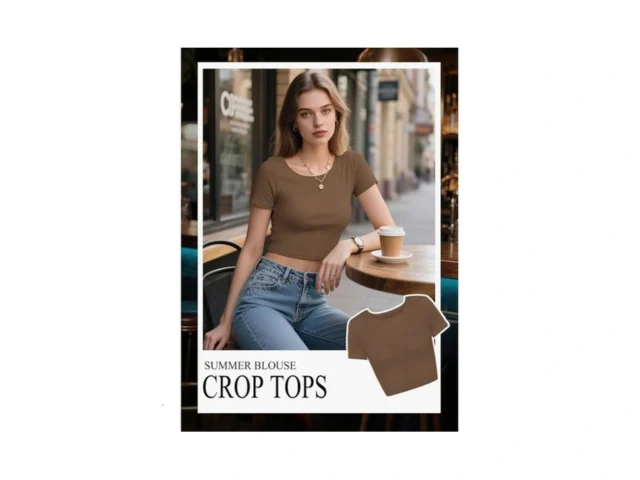 Syhood 4 Pack Summer Crop Tops For Women Basic… Code