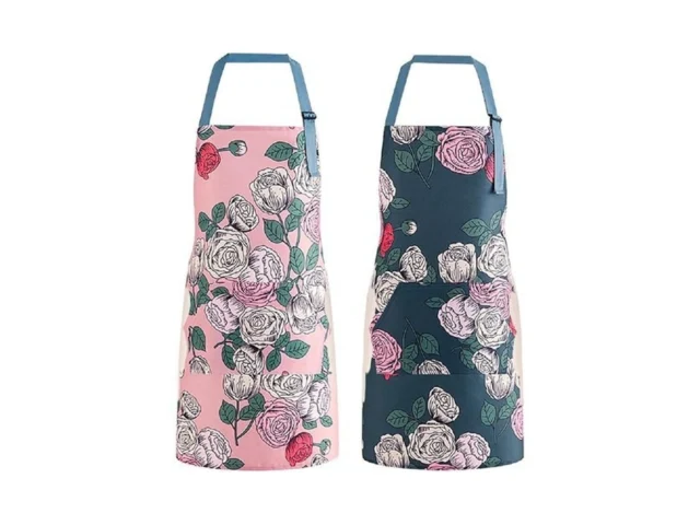 Dillman 2 Pack Floral Aprons With Pocket Blooming… Code