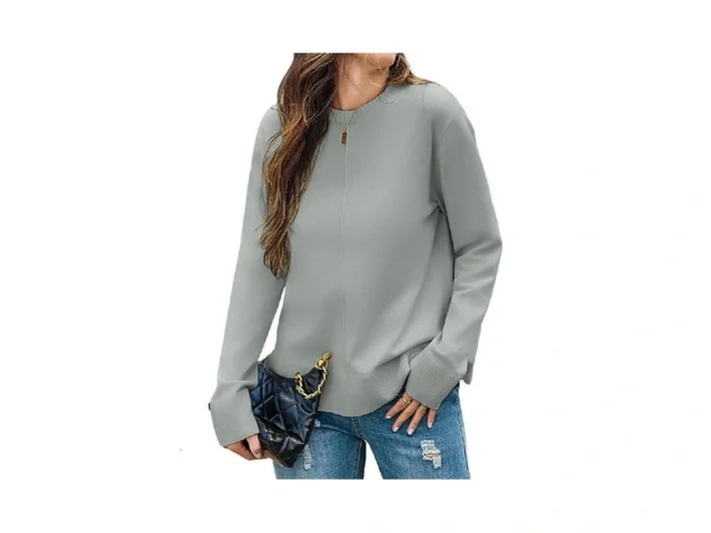 Totatuit Womens Cozy Loose Sweater Vintage Crew… Code
