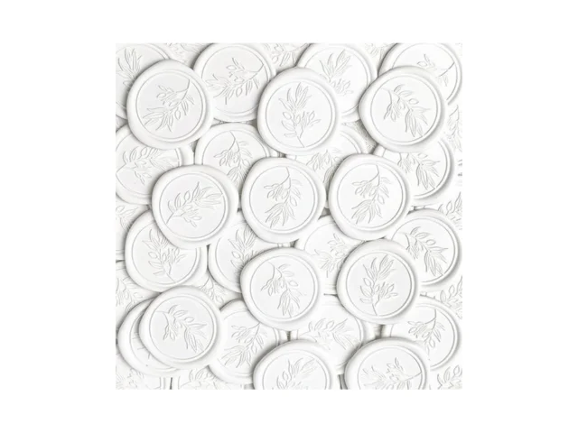 Pilloze 50pcs White Self-adhesive Wax Seal Stickers… Code