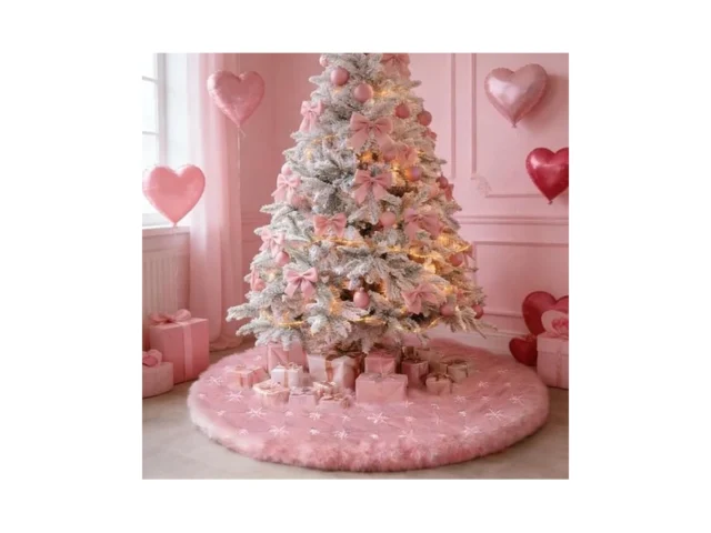 Tiosggd Pink Valentines Tree Skirt 36 Inches Faux… Code