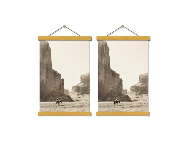 Auedcam Wooden Magnetic Poster Hangers 2-pack… Code