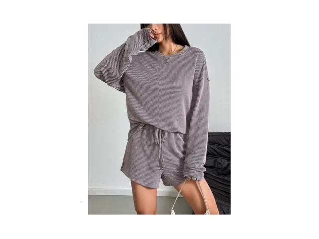 Dursrove Womens 2 Piece Sets Ribbed Textured Knit… Code