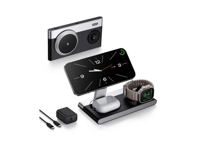 Mukiya Foldable 3 In 1 Magnetic Wireless Charging… Code