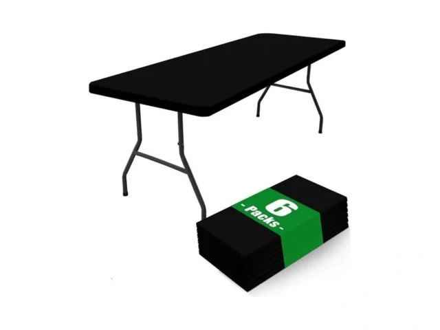 Moosfor Spandex 6 Foot Rectangle Table Cloth 6 Pack… Code