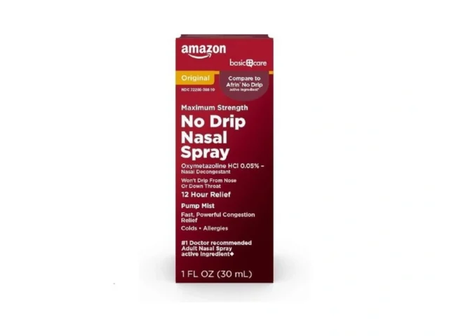 Amazon Basic Care No Drip Nasal Spray 12 Hour Nasal…
