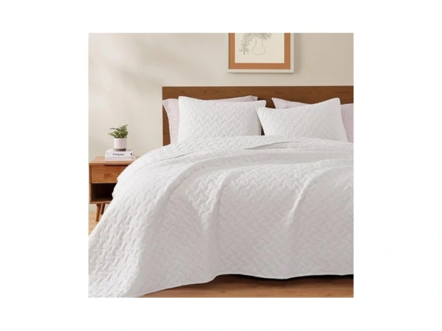 Wrensonge Queen Quilt-3 Pieces Weave White… Code
