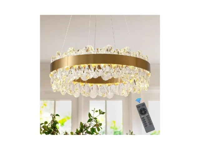 A Axilixi Gold Crystal Chandelier Modern Led… Code