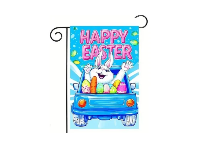 Easter Garden Flag 12×18 Inch Double Sided Happy… Code