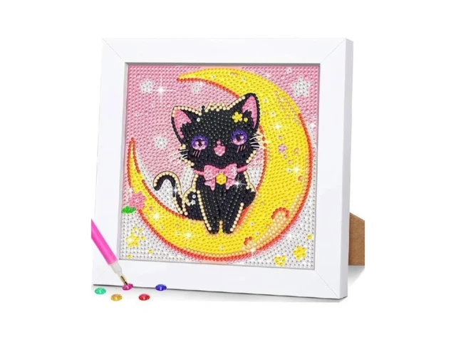 Suanfa Cat Diamond Art Kits For Adults With Frame… Code