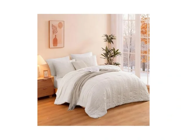 Casaagusto Queen Comforter Set 7 Pieces Snow White… Code