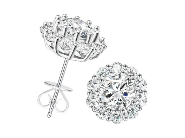 2 Carat Moissanite Stud Earrings For Womens S925… Code
