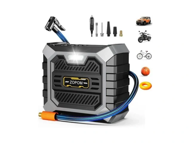 Zopom Tire Inflator Portable Air Compressor Dc 12v… Code
