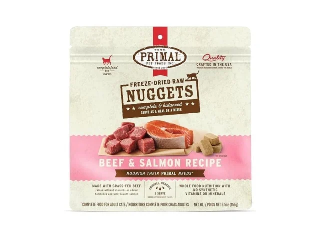Primal Freeze Dried Raw Cat Food Nuggets Beef… Coupon
