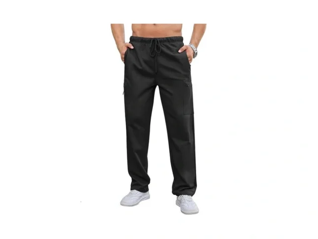 Silkworld Sweatpants For Men Zipper Cargo Pockets… Code