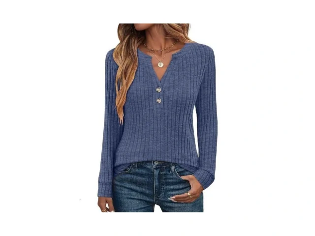 Anrabess Womens Long Sleeve Henley Shirts 2025 Fall… Code