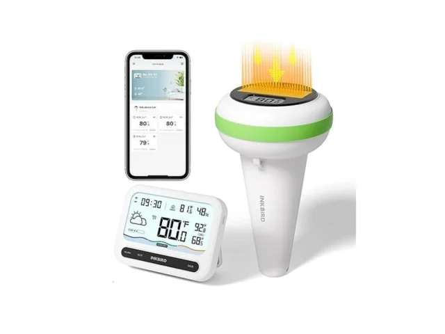 Inkbird Solar Wireless Pool Thermometer With 7-in-1…