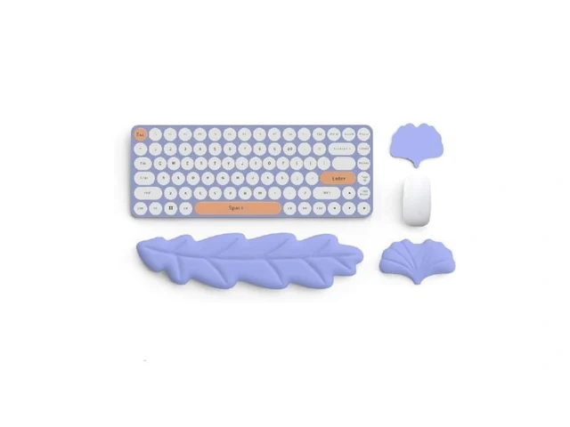 Lauspuck Keyboard Wrist Rest Pad Set Leaf Shape Pu… Code