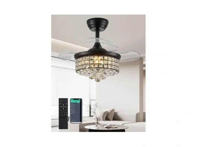 Fejanical 30 Inch Dimmable Chandelier Ceiling Fan… Code