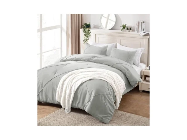 Bysure 2 Pieces Twin Comforter Set Grey Lightweight… Code