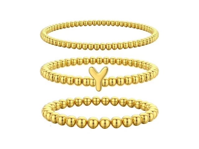 Kenivira Gold Beaded Bracelets For Women Stackable… Code