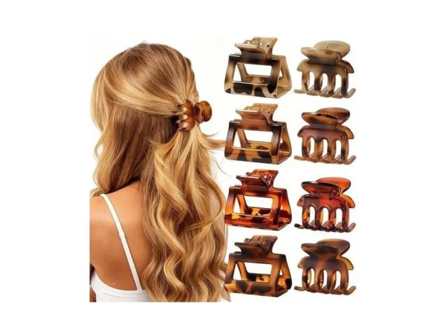 Auseibeely 8 Pcs Tortoise Claw Clips For Women… Code