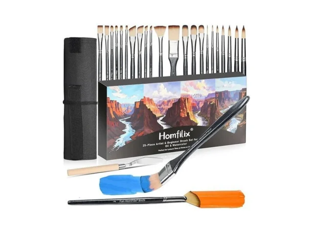 25pcs Paint Brushes For Acrylic Painting Paint… Code