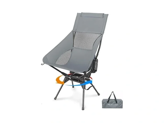Outtply Swivel Camping Chair High Back Folding… Code