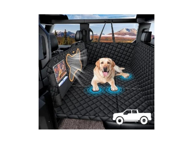 Qingti Truck Dog Seat Cover Back Seat Hard Bottom… Code
