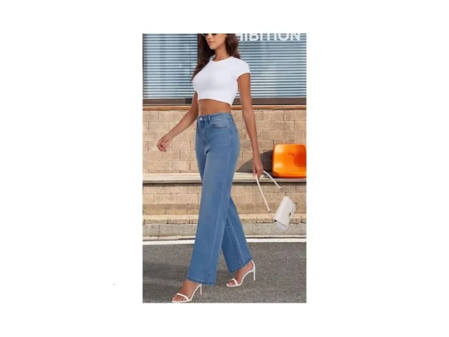 Mariasha Jeans For Women New Flared Leg Stretch… Code