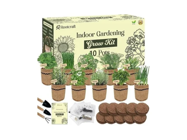 10 Herb Garden Planter Indoor Kit 44pcs Complete… Code