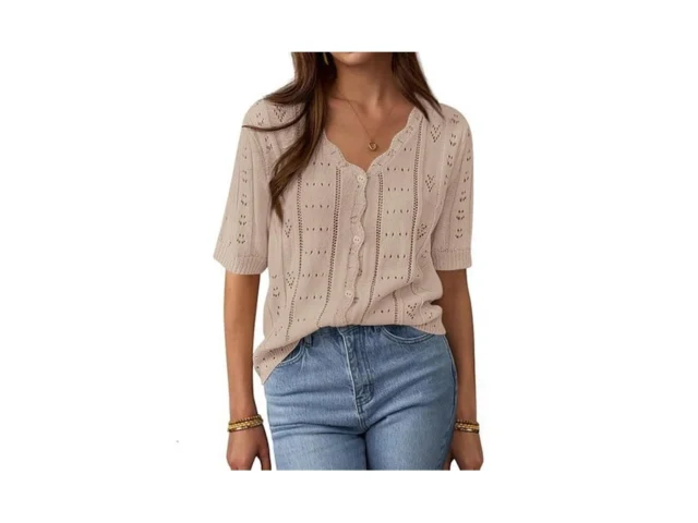 Prettygarden Lightweight Short Sleeve Button Down… Code