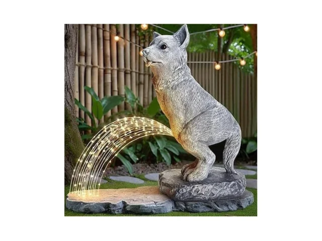 Vofstand Garden Statues Dog Statue With Solar Led… Code