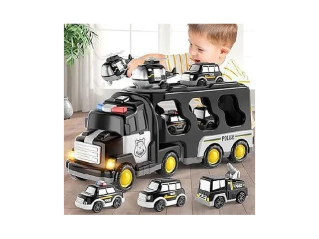 Beby Buty 5 In 1 Police Trucks Cars Toys For… Coupon