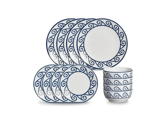 Jodevi 12-piece Dinnerware Set For 4 Stoneware… Code