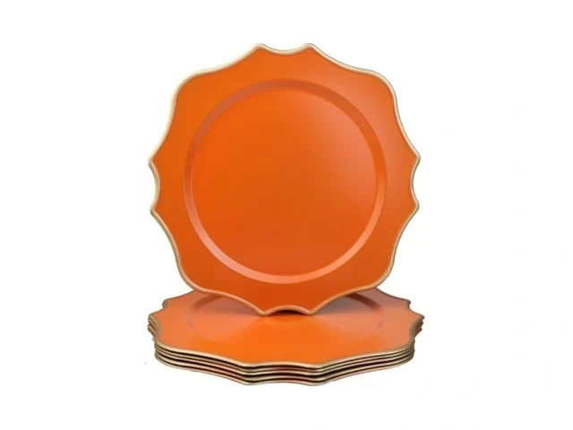 Omuriko Orange Chargers For Dinner Plates 13 Inch… Code