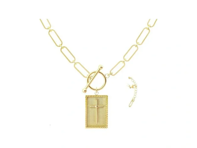 Ybngsmk Gold Cross Necklace For Women – 18k Gold… Code