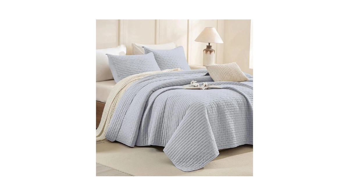 Amazon code: Cozytide Queen Quilt Set Stone-washed Co