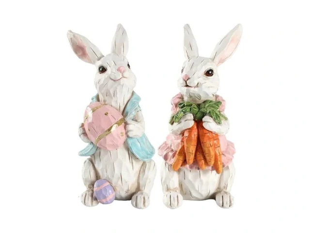 Gognome Easter Bunny Figurines Set Of 2 -… Code