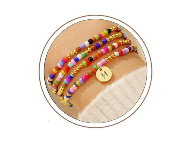 Turandoss Layered Beaded Initial Bracelets For… Code