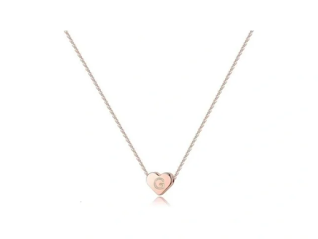 Turandus Tiny Heart Necklace In 14k Rose Gold… Code