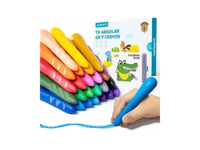 Jupitearth 24 Colors Crayons For Kids Ages 4-8 With… Code