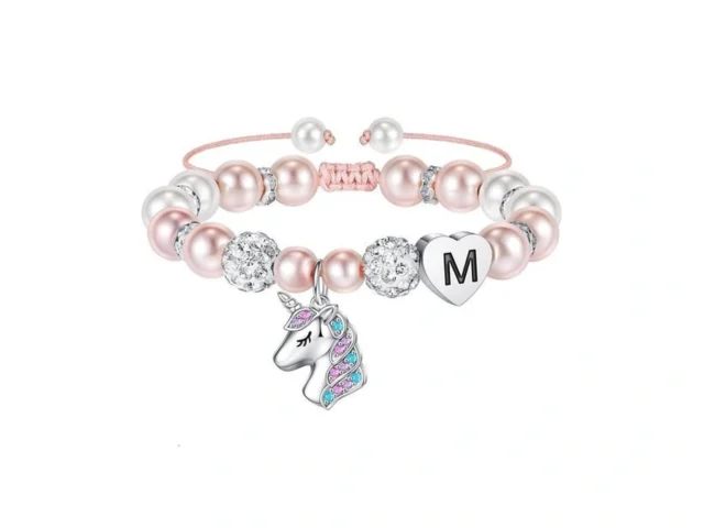 Hidepoo Unicorn Bracelet Gifts- Pink Pearl And… Code