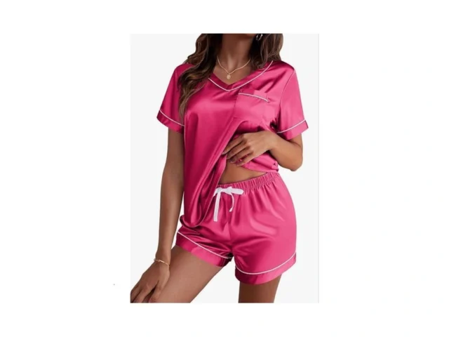 Ekouaer Silk Pajama For Women Short Sleeve Satin Pj… Code