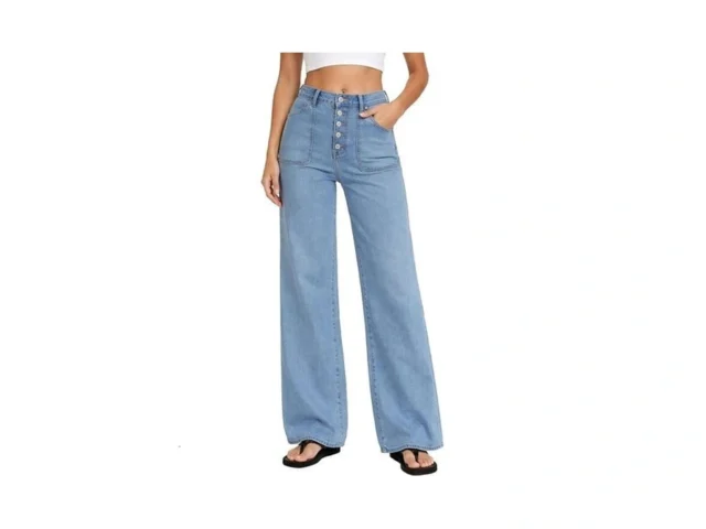Mariasha Wide Leg Jeans For Women Straight Leg… Code