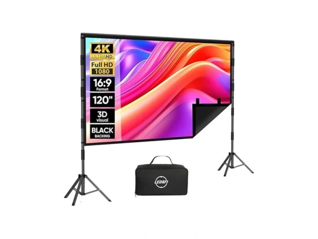 Outdoor Projector Screen With Stand Leorfi 120 Inch… Code