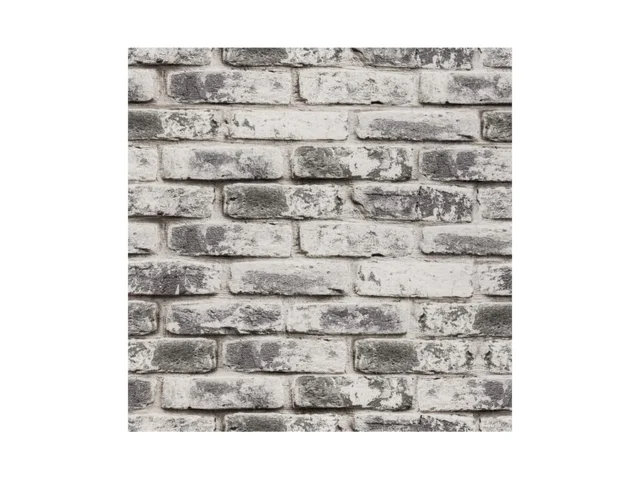 Anmon Gray Brick Wallpaper Faux Textured Brick Wall…