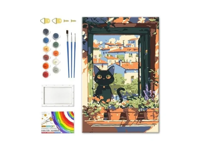 Geruee Paint By Numbers Kit For Adults Cat Paint By… Code