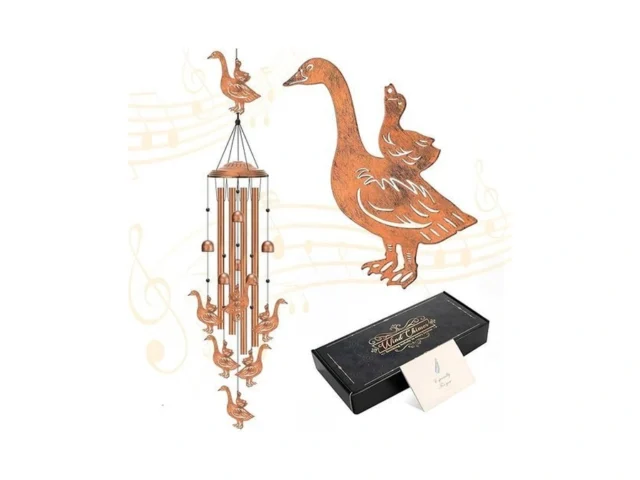 Wind Chimes Outdoor – Mother Baby Geese Windchime… Code